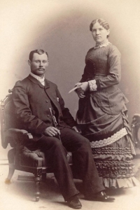 Charles and Lena's wedding picture, January 1883. 