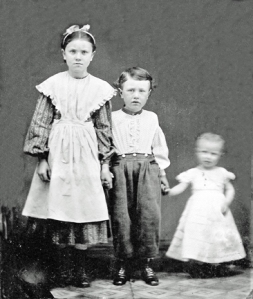 Lena, George, and Delia Gaskill, taken about 1870. 